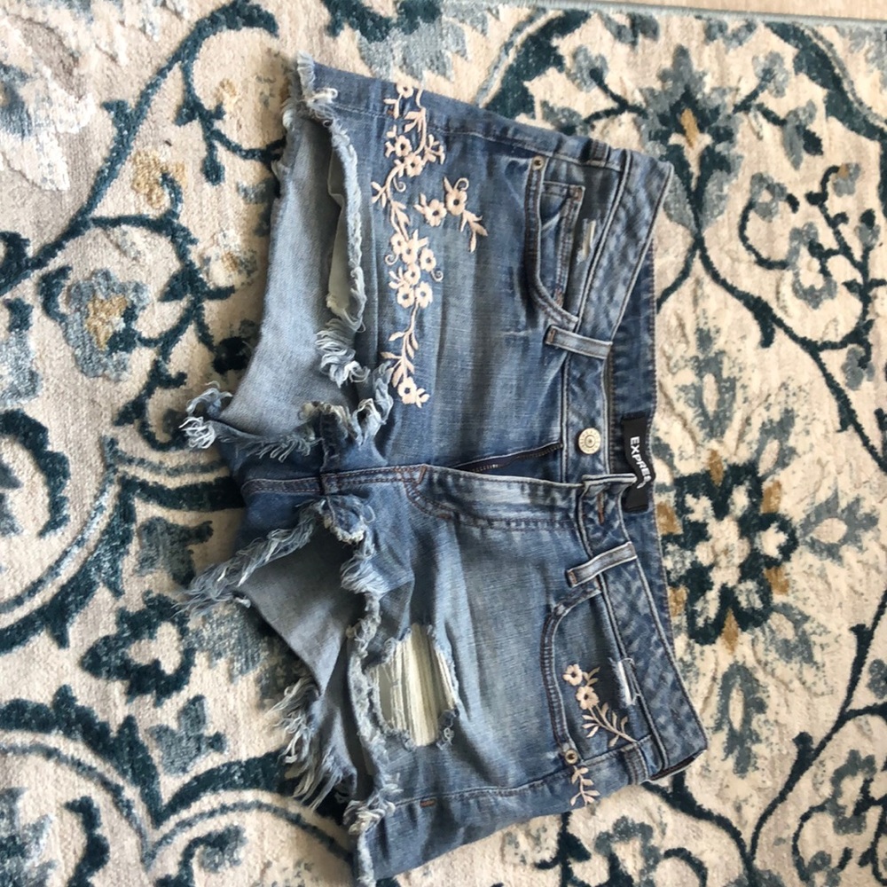Express Shortie Relaxed Low Rise Shorts